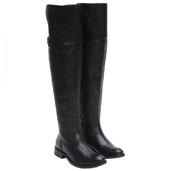 Frye Shoes - New! FRYE Tall Over-the-knee Shirley OTK Black Leather Boots nwob women’s US 8.5